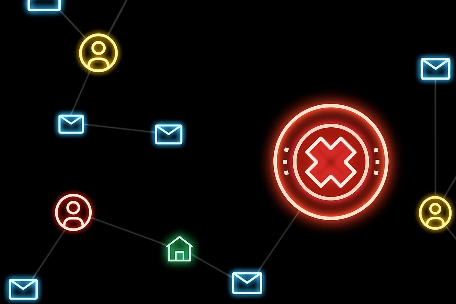 Network diagram showing Blox linking customer identities across emails, addresses, and accounts